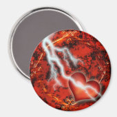 Blitze Liebe Großes Magnet (Vorderseite/Rückseite)