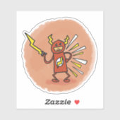 Blitze Man Comic Book Style Sticker (Blatt)
