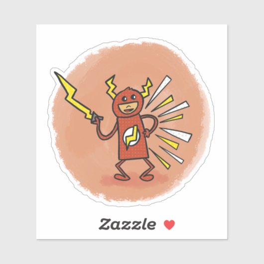 Blitze Man Comic Book Style Sticker (Blatt)