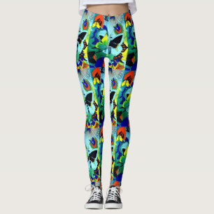 Blitze Niedliche Butterfly Collage entworfen Leggings