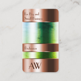 Blitze Rose Gold Box Glasoptik mit Monogramm Visitenkarte