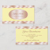 Blitze Rose Gold Effekt mit hellgelber Farbe Visitenkarte (Vorne/Hinten)