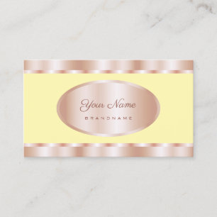 Blitze Rose Gold Effekt mit hellgelber Farbe Visitenkarte