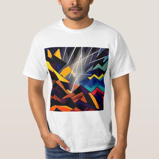 Blitze über Bergspitzen 1 T-Shirt (Vorderseite)
