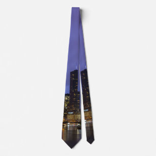 Blitze über Chicago River Neck Tie Krawatte