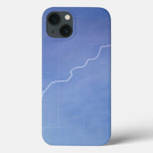 Blitze über das Gebäude iPhone 13 Hülle