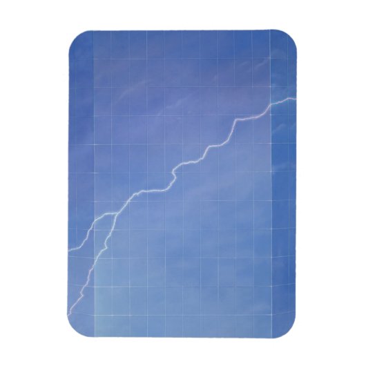 Blitze über das Gebäude Magnet (Vertikal)