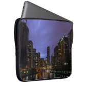 Blitze über dem Fluss Chicago Laptopschutzhülle (Vorne Rechts)