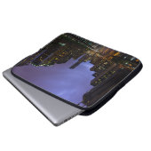Blitze über dem Fluss Chicago Laptopschutzhülle (Vorne Knopf)