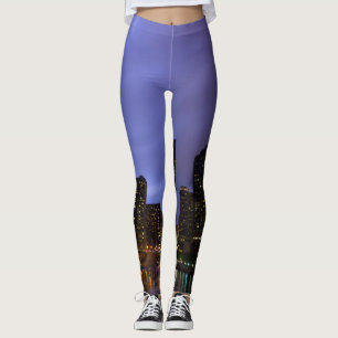 Blitze über dem Fluss Chicago Leggings
