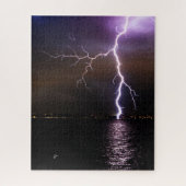 Blitze über dem Washington-See Puzzle (Vertikal)