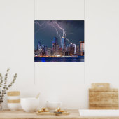 Blitze über New York City Poster (Küche)