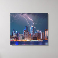 Blitze über "New York City" Skyline Wall Art