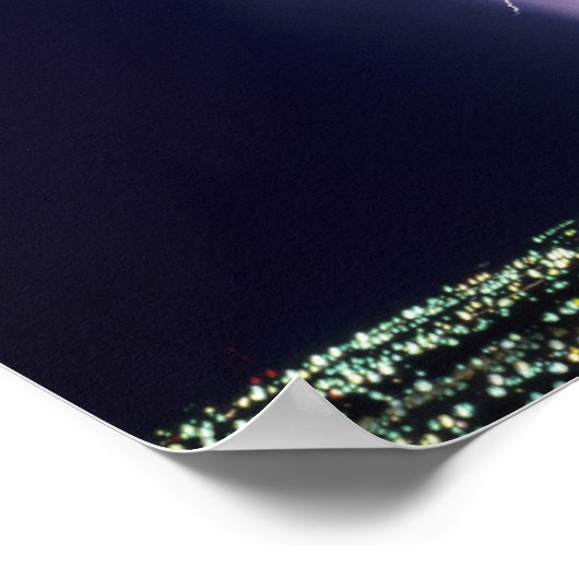 Blitze über Salt Lake Valley, Utah. Poster (Ecke)