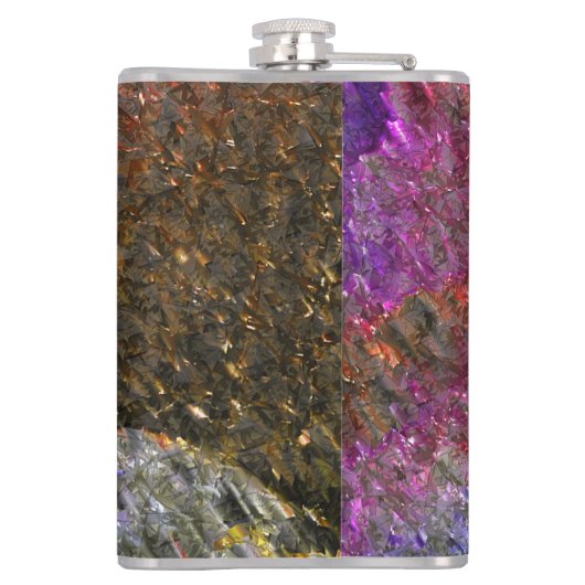 Blitze und rustikale geschmolzene Spritzgüsse aus  Flachmann (Rückseite)