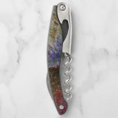 Blitze und rustikale geschmolzene Spritzgüsse aus  Kellnermesser (Rückseite)