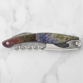 Blitze und rustikale geschmolzene Spritzgüsse aus  Kellnermesser (Rückseite)