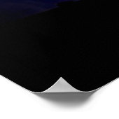 Blitze unter einem dunklen blauen Himmel Poster (Ecke)