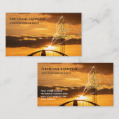 Blitze von Blitzen für Elektriker Visitenkarte (Vorne/Hinten)