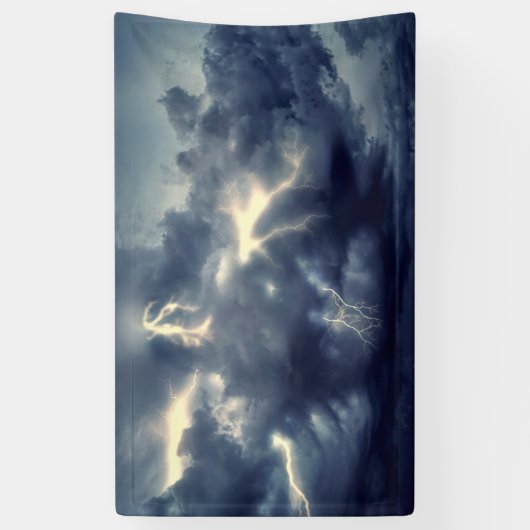 Blitze während des Gewitters Banner (Vertikal)