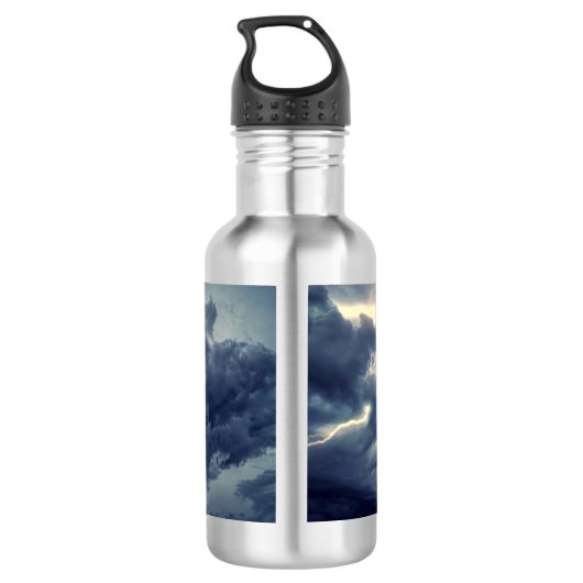 Blitze während des Gewitters Edelstahlflasche (Rückseite)