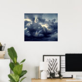 Blitze während des Gewitters Poster (Heimbüro)