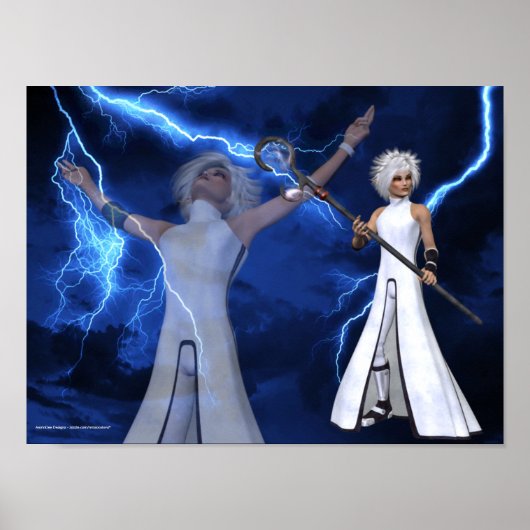 Blitze - Zeitplanausdruck Poster (Vorne)