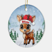 Blitzen Baby Deer, Fawn, Doe, Reindeer 🦌🎄 Keramik Ornament (Links)