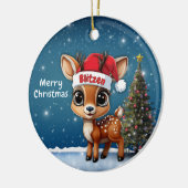 Blitzen Baby Deer, Fawn, Doe, Reindeer🦌 🎄 Keramik Ornament (Links)
