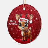 Blitzen Baby Deer, Fawn, Doe, Reindeer🦌 🎄 Keramik Ornament (Links)