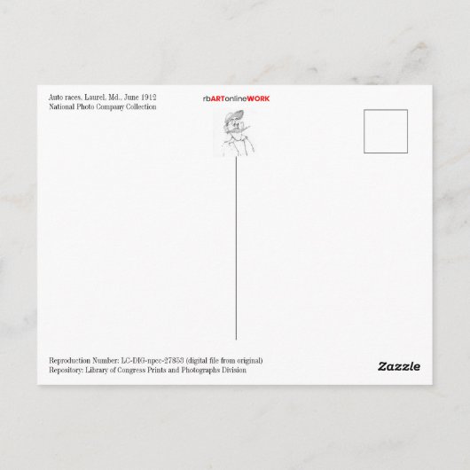 Blitzen Benz Postkarte (Rückseite)