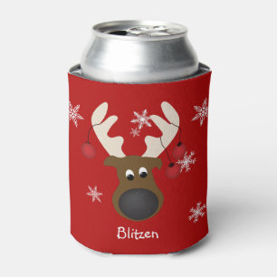 Blitzen Custom Christmas Reindeer Funny  Dosenkühler
