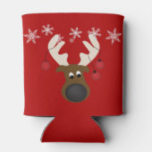 Blitzen Custom Christmas Reindeer Funny Dosenkühler (Rückseite)