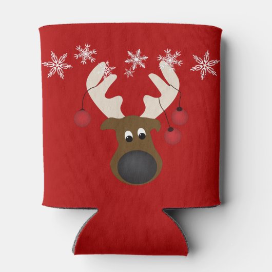 Blitzen Custom Christmas Reindeer Funny Dosenkühler (Rückseite)