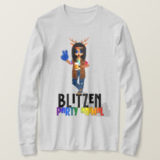 Blitzen der Party Tier-Weihnachtsmann T-Shirt (Design vorne)