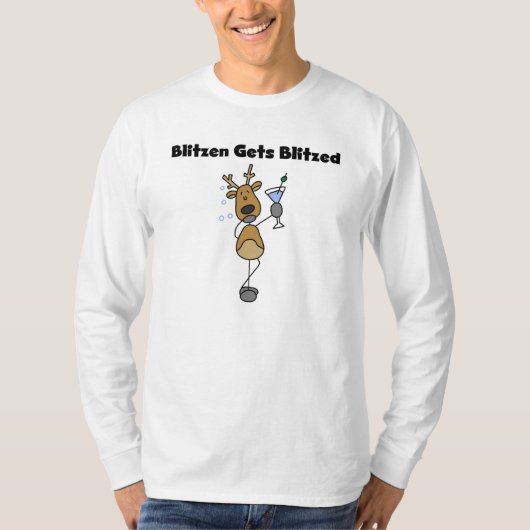Blitzen erhält bombardierten langen Hülsen-T - T-Shirt (Vorderseite)