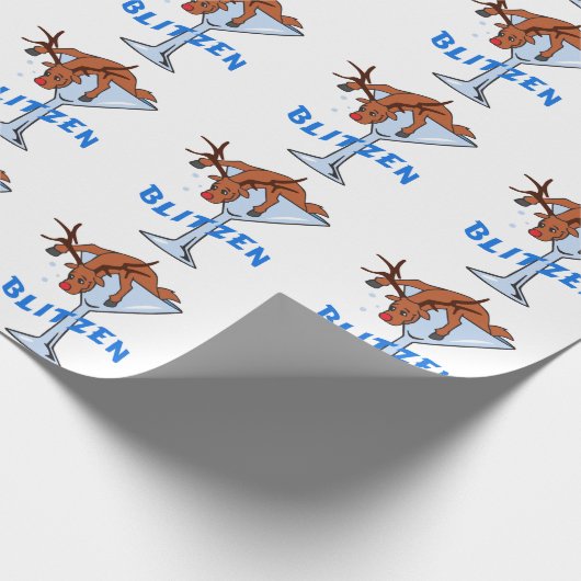Blitzen Geschenkpapier (Ecke)