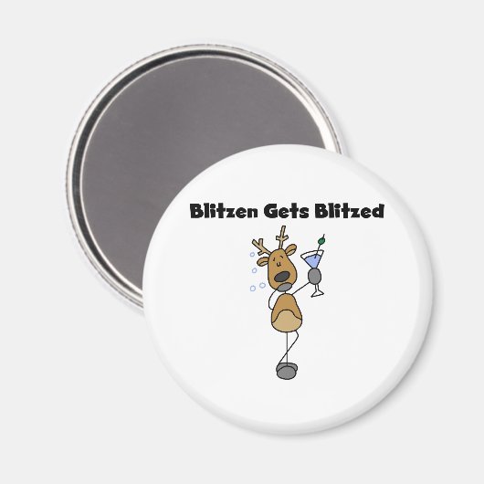 Blitzen Gets Blitzed Magnet (Vorderseite/Rückseite)