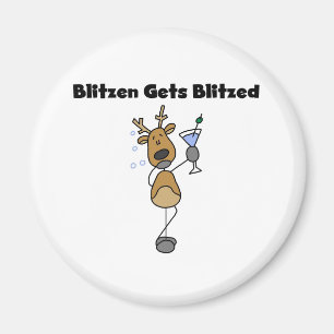 Blitzen Gets Blitzed Magnet