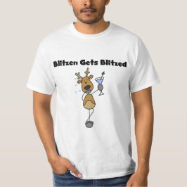 Blitzen Gets Blitzed Reindeer Tshirts und Geschenk