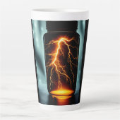 Blitzen in einer kleinen digitalen Kunst Milchtasse (Vorderseite)