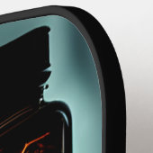 Blitzen in einer kleinen digitalen Kunst Pickleball Schläger (Linke Seite)