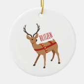 Blitzen Keramik Ornament (Vorne)