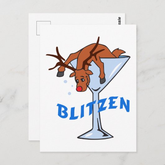 Blitzen Postkarte (Vorne/Hinten)