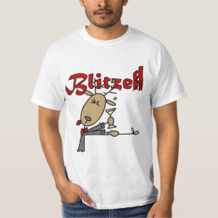 Blitzen Reindeer ist Blitzed Christmas T - Shirt