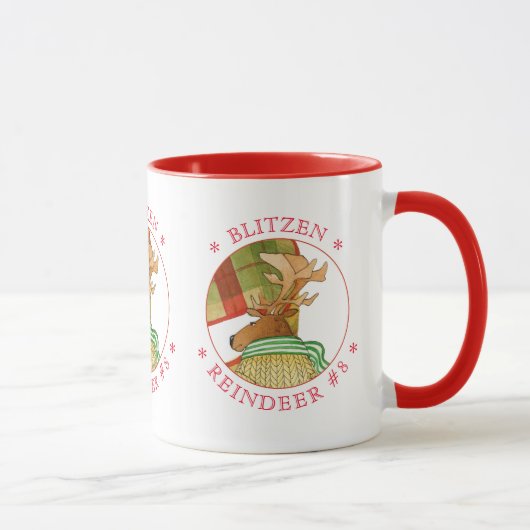 BLITZEN REINDEER Red Combo Tasse (Rechts)