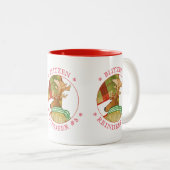 BLITZEN REINDEER Red Two-Tone Tasse (VorderseiteRechts)