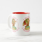 BLITZEN REINDEER Red Two-Tone Tasse (Vorderseite Links)