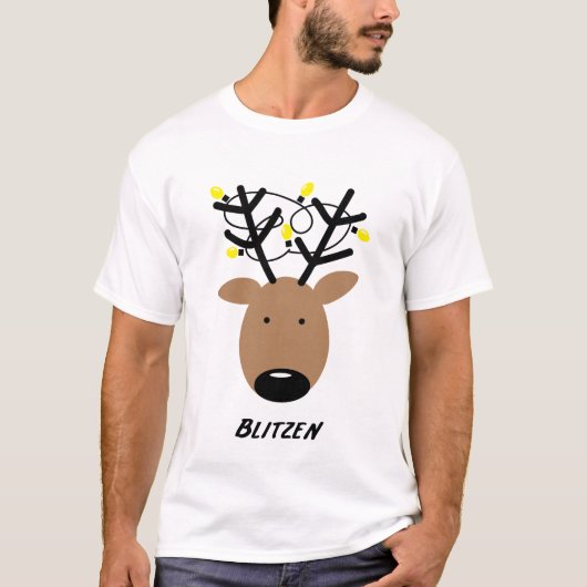Blitzen Reindeer T-Shirt (Vorderseite)