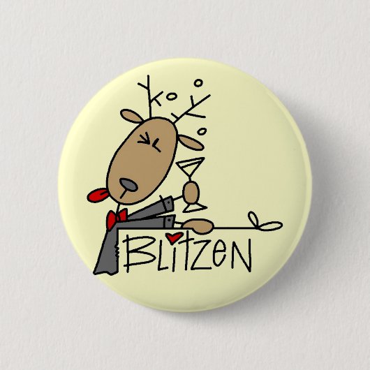 Blitzen Ren-T - Shirts und Geschenke Button (Vorderseite)